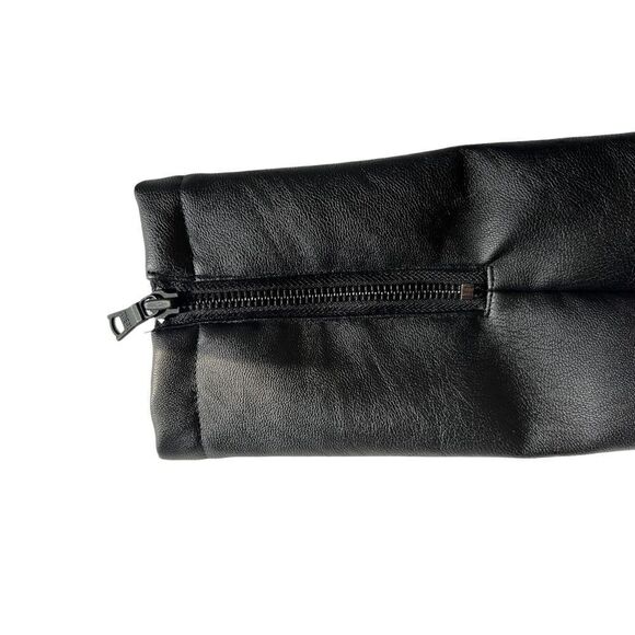 Sam Edelman Gabby Black Faux Fur and Vegan Leather Cropped Jacket Size Small - Picture 9 of 12